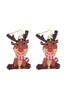 SITTING REINDEER SEED BEADS HOOK EARRINGS