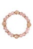 RONDELLE BEADS WITH RHINESTONE STRETCH BRACELET