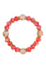 RONDELLE BEADS WITH RHINESTONE STRETCH BRACELET