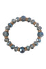 RONDELLE BEADS WITH RHINESTONE STRETCH BRACELET