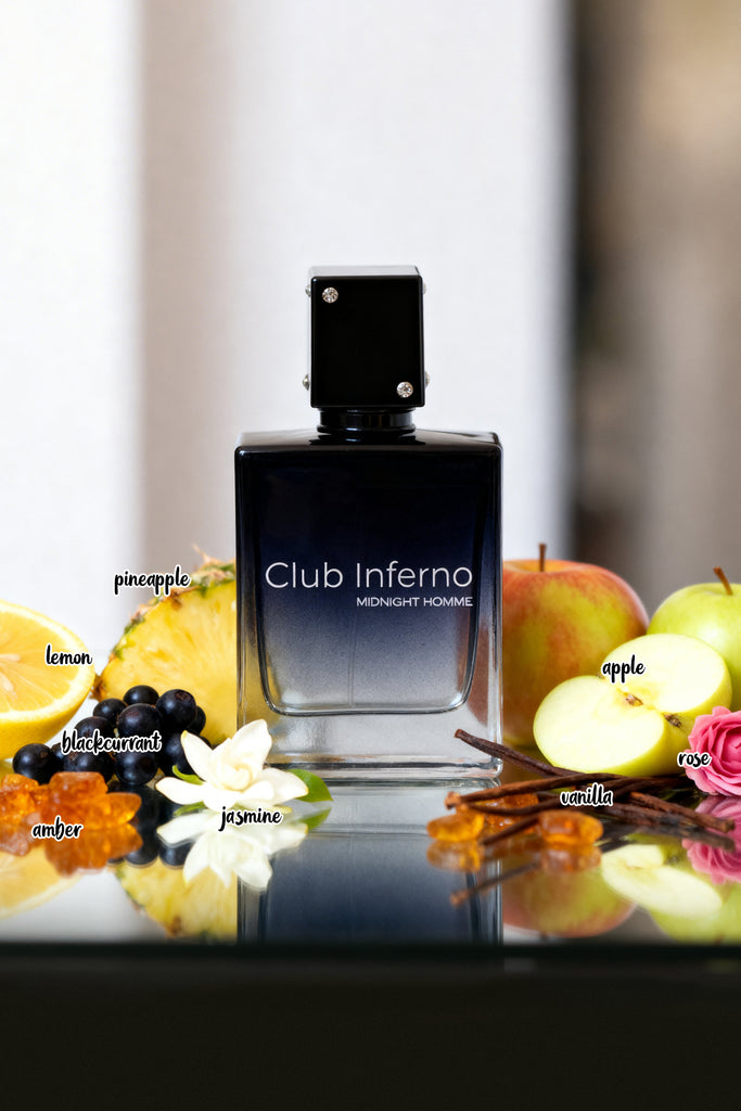 CLUB INFERNO MIDNIGHT HOMME SPRAY PERFUME EAU DE PARFUM FOR MEN - 100ML/3.4FL.OZ.