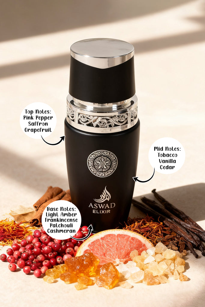 ASWAD ELIXIR SPRAY PERFUME EAU DE PARFUM FOR MEN - 100ML/3.4FL.OZ.