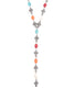 WESTERN CONCHO CROSS SEMI STONE LARIAT Y NECKLACE AND EARRING SET