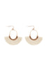 1.5 INCH FAN SHAPED TASSEL HOOK EARRINGS