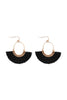1.5 INCH FAN SHAPED TASSEL HOOK EARRINGS