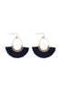 1.5 INCH FAN SHAPED TASSEL HOOK EARRINGS