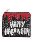 HAPPY HALLOWEEN SEQUIN AND SEED BEADS COIN POUCH