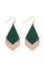 2.5 INCH KITE SHAPED PU LEATHER HOOK EARRINGS