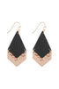 2.5 INCH KITE SHAPED PU LEATHER HOOK EARRINGS