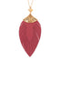 30 INCH LEAF SHAPED PU LEATHER FRINGE LONG NECKLACE