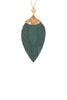 30 INCH LEAF SHAPED PU LEATHER FRINGE LONG NECKLACE