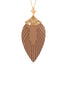 30 INCH LEAF SHAPED PU LEATHER FRINGE LONG NECKLACE