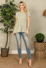 Short Sleeve Tiered Solid Top