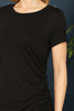 Drawstring Side Ruched Solid Dress