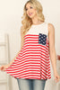 Sleeveless American Flag Top