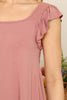Ruffle Sleeveless Solid Top