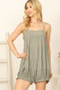 Spaghetti Strap Tiered Elastic Romper