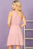 One Shoulder Sleeveless Tiered Ruffle Solid Mini Dress