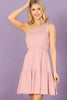 One Shoulder Sleeveless Tiered Ruffle Solid Mini Dress