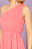 One Shoulder Sleeveless Tiered Ruffle Solid Mini Dress