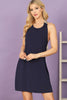 Halter Tie Animal Print Solid Dress