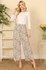Waist Tie Animal Print Side Pocket Pants