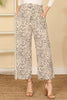 Waist Tie Animal Print Side Pocket Pants