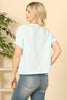 Short Sleeve Hanging Blouse Solid Top