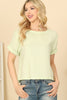 Short Sleeve Hanging Blouse Solid Top