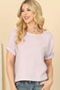 Short Sleeve Hanging Blouse Solid Top