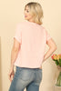 Short Sleeve Hanging Blouse Solid Top