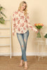 Floral Collared Long Sleeve Top