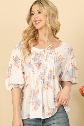 FLOUNCE SLEEVE TIERED RUFFLE SOLID TOP