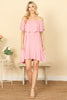 OFF SHOULDER SOLID MINI DRESS