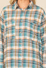 MIX LONG SLEEVE PLAID TOP