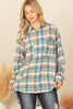 MIX LONG SLEEVE PLAID TOP