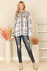 COMBO LONG SLEEVE PLAID TOP
