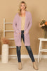 PLUS SIZE POPCORN FRONT POCKET OPEN CARDIGAN
