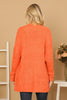 PLUS SIZE POPCORN FRONT POCKET OPEN CARDIGAN