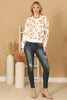 FUZZY RAGLAN LEOPARD PRINT CROP SWEATER