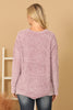 PLUS SIZE CHUNKY CHENILLE KNIT SCALLOPED HEM SWEATER