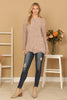 CHUNKY CHENILLE KNIT SWEATER WITH SCALLOPED HEM SWEATER
