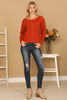 CHUNKY CABLE KNIT OFF SHOULDER CROP SWEATER