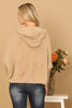 FLUFFY KNIT DOLMAN SLEEVE HOODIE CARDIGAN