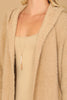 FLUFFY KNIT DOLMAN SLEEVE HOODIE CARDIGAN