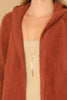 FLUFFY KNIT DOLMAN SLEEVE HOODIE CARDIGAN