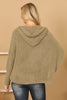 FLUFFY KNIT DOLMAN SLEEVE HOODIE CARDIGAN