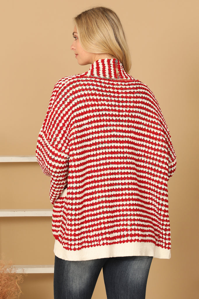 CHUNKY KNIT OPEN CARDIGAN
