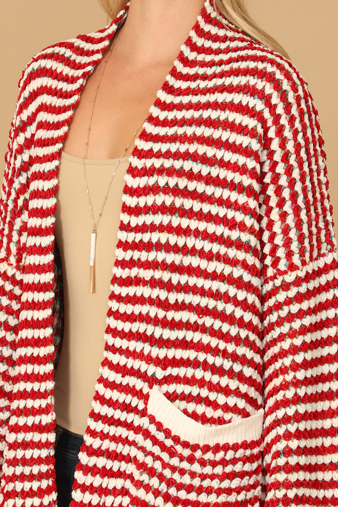 CHUNKY KNIT OPEN CARDIGAN