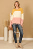 COLOR BLOCK KNIT SWEATER